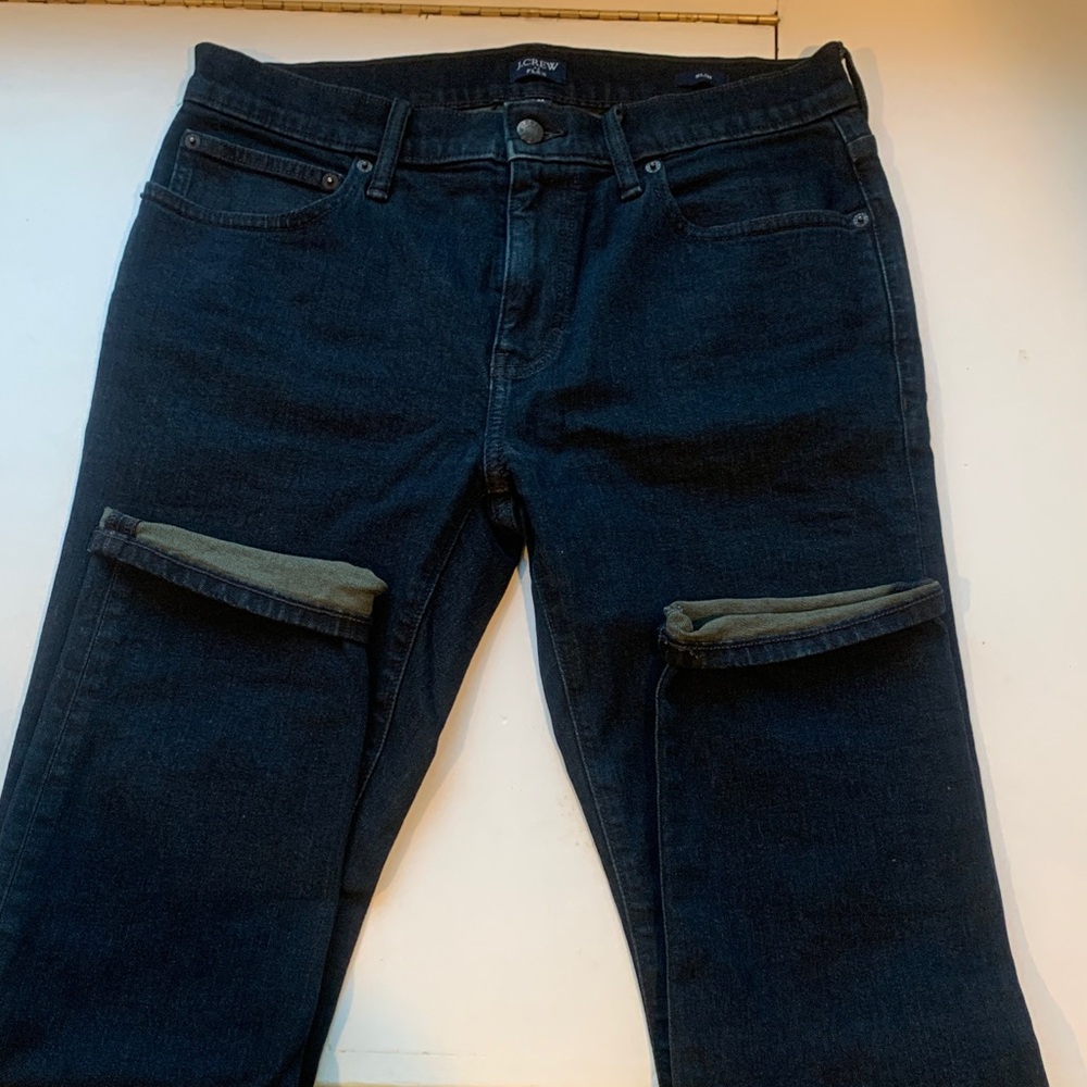 J. Crew Men's Dark Navy Slim Straight Jeans